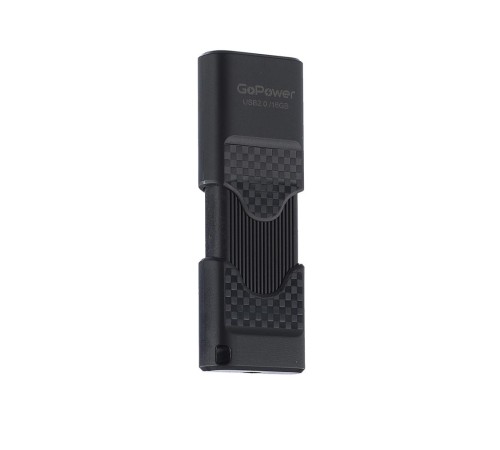 Флеш-накопитель/ Флеш-накопитель GoPower SLIDER 16GB USB2.0 пластик черный матовый (1/50/1000) Флеш-накопитель/ Флеш-накопитель GoPower SLIDER 16GB USB2.0 пластик черный матовый (1/50/1000)