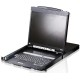 8-портовый KVM-пеКонсоль управления, LCD 19"(1280x1024), лат./рус. клав., 8-портовый KVM-переключатель,  +1 remote user(SPHD18(Male)),2хUSB(Тип а Female),  KVM-порты: SPHD15(Female), каскадирование./ 8P Dual RAIL LCD KVMP SWITCH 19INCH