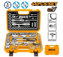 44 ШТ набор инструментов 1/4" и 1/2" Ingco HKTS42441,4-14мм,8-32мм