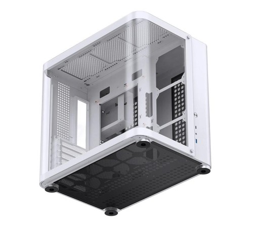Корпус без блока питания/ Case JONSBO TK-2, Midi-Tower, TG, no fans, 1xUSB-A 3.2 + 1xUSB-C 3.2, ATX, mATX, mITX White