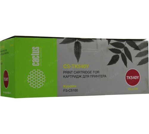 -/ Картридж лазерный Cactus CS-TK540Y желтый (4000стр.) для Kyocera FS-C5100DN