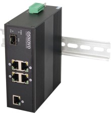 Коммутатор/ OSNOVO Промышленный PoE коммутатор на 6 портов, 4 *10/100Base-T с PoE (до 30W), 1*10/100Base-T,  1*SFP 100Base-X, суммарно PoE до 120W,  БП опционально