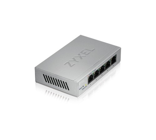 Коммутатор/ ZYXEL GS1200-5 Smart L2 Switch, 5xGE, Desktop, Silent, Supports VLAN, IGMP, QoS and Link Aggregation