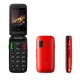 Ezzy Trendy 1 Red, 2.4'' 240х320, 256MHz, 1 Core, 32MB RAM, 32MB, up to 16GB flash, 0,3Mpix, 2 Sim, BT v2.1, Micro-USB, 800mAh, 89g, 100,8 ммx53 ммx19,5 мм (Вскрытая упаковка)