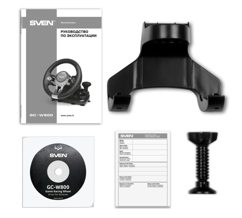 Руль SVEN GC-W800 (педали, вибро, скоба, D-pad, 12 кл, PC/PS3/PS4/XBOXONE/Xinput) Руль SVEN GC-W800 (педали, вибро, скоба, D-pad, 12 кл, PC/PS3/PS4/XBOXONE/Xinput)