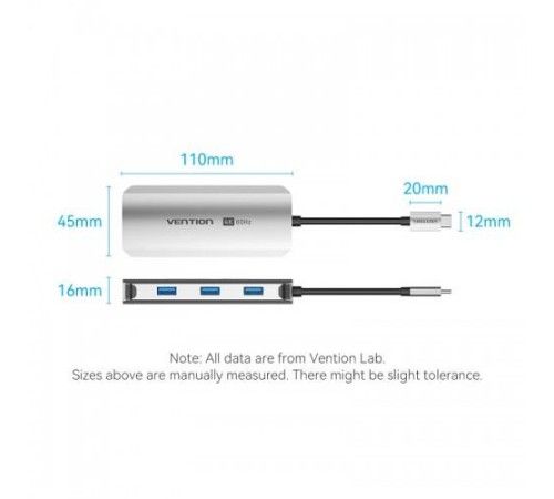 Мультифункциональный хаб Vention USB Type C 6 в 1 Мультифункциональный хаб Vention USB Type C 6 в 1