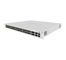 Коммутатор MikroTik Cloud Router Switch 354-48P-4S+2Q+RM with 48 x Gigabit RJ45 LAN (all PoE-out), 4 x 10G SFP+ cages, 2 x 40G QSFP+ cages, RouterOS L5, 1U rackmount enclosure, 750W PSU
