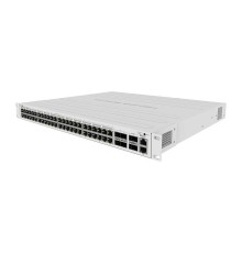 Коммутатор MikroTik Cloud Router Switch 354-48P-4S+2Q+RM with 48 x Gigabit RJ45 LAN (all PoE-out), 4 x 10G SFP+ cages, 2 x 40G QSFP+ cages, RouterOS L5, 1U rackmount enclosure, 750W PSU