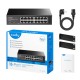 Коммутатор/ 16-Port Gigabit Switch, 16 Gigabit RJ45 Ports, IGMP Snooping, Loop Detection/Prevention, 802.1p/DSCP QoS, Switch/VLAN/Extend working mode DIP switch, Rack-mountable Steel Case, Power Saving, Plug & Play, Rack-Mount kits included