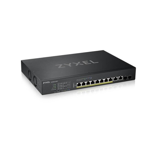 Коммутатор/ ZYXEL Hybrid Smart PoE ++ ZYXEL NebulaFlex XS1930-12HP switch, 19 "rack, 10xRJ-45: 1 / 2.5 / 5 / 10G (8 of them PoE ++ (802.3bt), 2xSFP +, 375 W PoE budget, standalone / cloud management