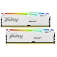 Память оперативная/ Kingston 64GB 5600MT/s DDR5 CL36 DIMM (Kit of 2) FURY Beast White RGB EXPO