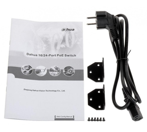 2xCombo 1000 Base-T/SFP  24x 10/100 Base-T（Hi-PoE/PoE+/PoE）IEEE802.3af/IEEE802.3at/Hi-PoE Мощность PoE 360Вт Размеры: 440мм×300мм×44мм