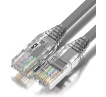 GCR Патч-корд сборный 0.5m LSZH UTP кат.5e, серый, коннектор прозрачный+ABS колпачок, 24 AWG, ethernet high speed 1 Гбит/с, RJ45, T568B, GCR-52626