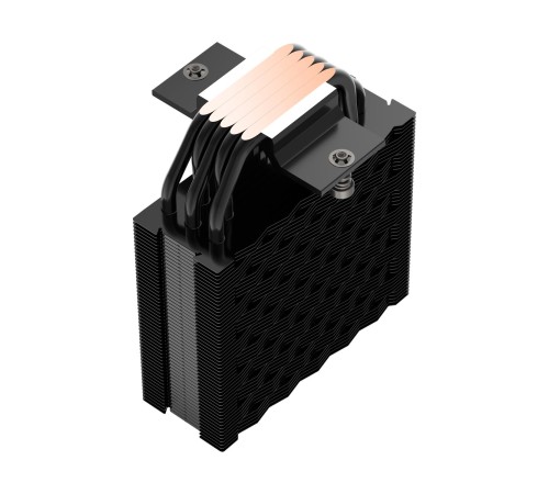 Кулер для процессора/ CPU Cooler PCCooler RT500 BK (240W, 4-pin PWM, LED temp., 152mm, Al/Cu, 5x6mm, 1x120mm, 73.32CFM, 34.9dBA, 2200RPM, S: 1851/1700/1200/115X, AM5/AM4, black)