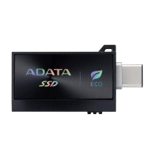 Твердотельный накопитель/ ADATA External SSD SC730, 512GB, Type-C, Type-A, USB 3.2 Gen2, R/W 600/600 MB/s, 36.8x23.8x9.7mm, Black (5 лет)