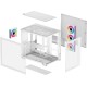 корпус Deepcool CG530 4F WH без БП, боковое окно (панорама), 3x120мм ARGB Reverse вентилятора на боковой стенке, 1x120мм ARGB вентилятор сзади, белый, ATX