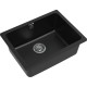 Кухонная мойка RIVELATO RIVELATO Мойка BERKANA 50 1-чаш 560*430, монтаж: универсальный, материал: кварц, цвет: черный