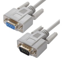 Greenconnect Удлинитель 5 m COM RS-232 порта GCR-DB9CM2F-5 m 9M / 9F, пакет