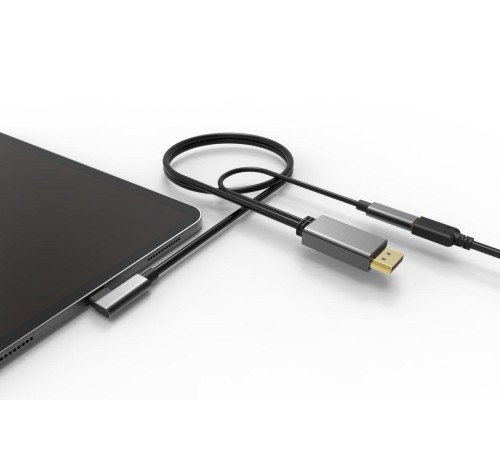 Кабель-адаптер/ Кабель-адаптер USB 3.1 Type-Cm --> DP(m) 4K@60Hz, 1.8m , PD,Aluminium Shell, VCOM <CU422MCPD-1.8M> Кабель-адаптер/ Кабель-адаптер USB 3.1 Type-Cm --> DP(m) 4K@60Hz, 1.8m , PD,Aluminium Shell, VCOM <CU422MCPD-1.8M>