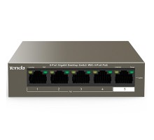 Коммутатор/ Tenda TEG1105P-4-63W   5-Port Gigabit Desktop Switch with 4-Port PoE