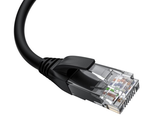 GCR Патч-корд прямой 2.0m UTP кат.5e, черный, левый угол, литой, ethernet high speed, RJ45, T568B, GCR-53151 GCR Патч-корд прямой 2.0m UTP кат.5e, черный, левый угол, литой, ethernet high speed, RJ45, T568B, GCR-53151