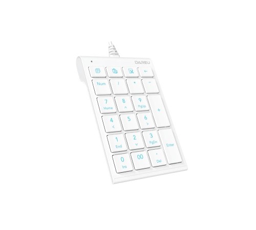 Клавиатура проводная Dareu LK22 White (белый), цифровой блок (Numpad) Клавиатура проводная Dareu LK22 White (белый), цифровой блок (Numpad)