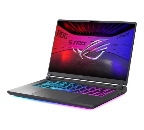 Ноутбук/ ASUS ROG Strix G16 G615LR-S5162 16"(2560x1600 (матовый, 240Hz) IPS)/Intel Core Ultra 7 255HX(2.4Ghz)/16384Mb/1024PCISSDGb/noDVD/Ext:NVIDIA GeForce RTX 5070 Ti(12288Mb)/Cam/BT/WiFi/90WHr/war 1y/2.65kg/Eclipse Gray/DOS