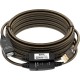 GCR Удлинитель активный 25.0m USB 2.0 AM/AF, GOLD, черно-прозрачный, с 3-мя усилителями сигнала Premium, разъём для доп.питания, 24/22 AWG