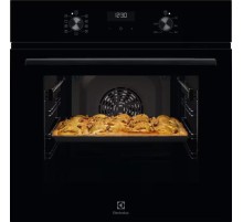 Встраиваемые электрические духовки ELECTROLUX/ Духовой шкаф с паром SteamBake,цвет -чёрный, утапливаемые переключатели, таймер отключения, отложенный старт, будильник, хромированные направляющие из нержавеющей стали Easy Entry , телескопические направляющ