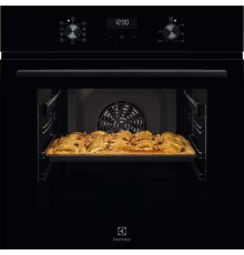 Встраиваемые электрические духовки ELECTROLUX/ Духовой шкаф с паром SteamBake,цвет -чёрный, утапливаемые переключатели, таймер отключения, отложенный старт, будильник, хромированные направляющие из нержавеющей стали Easy Entry , телескопические направляющ