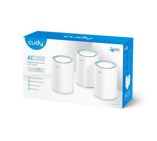 Wi-Fi Mesh-система/ AC1200 Wi-Fi Gigabit Mesh Solution 3-Pack, Chipset MT7621DA+MT7613B+MT7603, Dual-Band, 867Mbps at 5GHz + 300Mbps at 2.4GHz, 802.11ac/a/b/g/n, 2 Gigabit Ethernet Ports, 4 internal antennas, MU-MIMO, DDNS, Zerotier/Wireguard/OpenVPN/IPSe Wi-Fi Mesh-система/ AC1200 Wi-Fi Gigabit Mesh Solution 3-Pack, Chipset MT7621DA+MT7613B+MT7603, Dual-Band, 867Mbps at 5GHz + 300Mbps at 2.4GHz, 802.11ac/a/b/g/n, 2 Gigabit Ethernet Ports, 4 internal antennas, MU-MIMO, DDNS, Zerotier/Wireguard/OpenVPN/IPSe