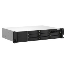 Системы хранения данных QNAP SMB 2U/8bay QC 2,0GhzCPU/8Gb(upto16Gb)/upto 20HDD with TL-R1200S-RP /SATA(3,5'' 2,5")/ 4xUSB/1xExp.slot/2x2,5Gb/1xHDMI/iSCSI/2xPS/no rail(RAIL-B02)/3YW TS-864eU-RP-8G-EU-RU