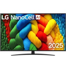 Телевизор ЖК 43'' LG/ 43", Ultra HD, Nano Color, Smart TV, WebOS, Wi-Fi, DVB-T2/C/S2, MR, 60Hz Native, 2.0ch (20W), 2 HDMI, 2 USB, 1 Pole, Charcoal Black, 2025