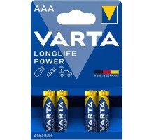 Батарейка AAA/ Батарейка Varta LONGLIFE POWER (HIGH ENERGY) LR03 AAA BL4 Alkaline 1.5V (4903) (4/40/200) (4 шт.)