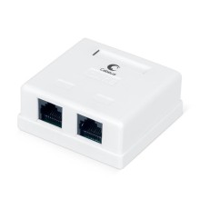 Розетка компьютерная RJ-45(8P8C), категория 6, двойная Cabeus WS-8P8C-Cat.6-2 Розетка компьютерная RJ-45(8P8C), категория 6, двойная, внешняя, Dual IDC
