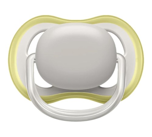 Пустышка Philips/ Пустышка ultra air, Серая/Персиковая без рисунков, 0-6 мес, 2 шт, для мальчиков и девочек