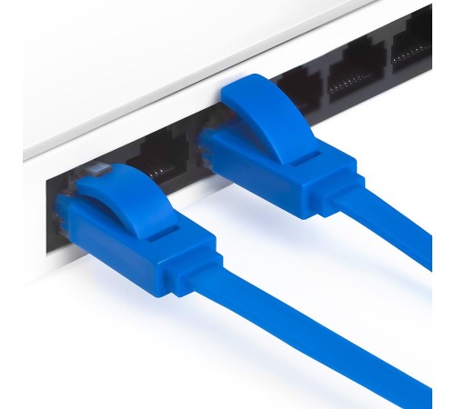 Greenconnect Патч-корд PROF плоский прямой 1.5m, UTP медь кат.6, синий, 30 AWG, GCR-LNC621-1.5m ethernet high speed 10 Гбит/с, RJ45, T568B Greenconnect Патч-корд PROF плоский прямой 1.5m, UTP медь кат.6, синий, 30 AWG, GCR-LNC621-1.5m ethernet high speed 10 Гбит/с, RJ45, T568B