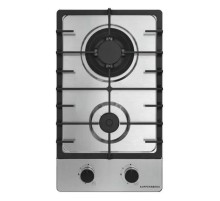 Варочная поверхность Kuppersberg/ Варочная поверхность Kuppersberg, газ, High-Tech, 29 см, автоматический электроподжиг, газ-контроль, форсунки под сжиженый газ, SABAF конфорки, чугунные решетки, цвет нержавеющая сталь, цвет фурнитуры черный