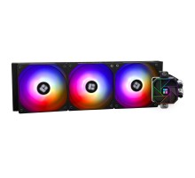 Система жидкостного охлаждения/ Water Cooling System Thermalright Aqua Elite 360 V3 (360mm, Black, ARGB/ Fans: 3x120mm, 66.17CFM, 25.6dBA, 1500RPM/ Pump height 53mm, 23dBA, 3300RPM, Rad thickness 27mm/ S: 1700, 1200, 20XX, 115X, AM5, AM4)
