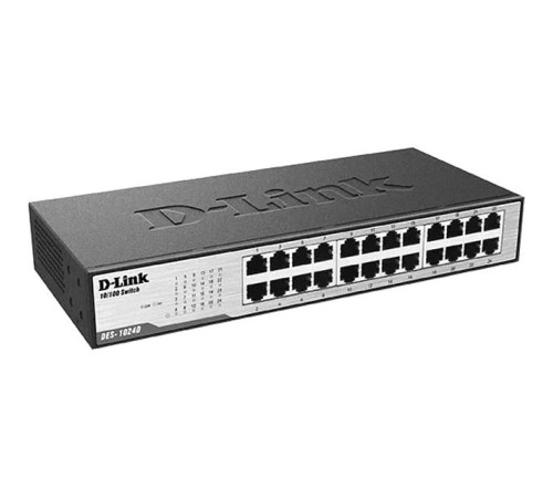 Коммутатор/ DES-1024D Unmanaged Switch 24x100Base-TX, metal case