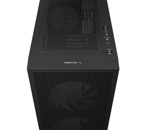 корпус Deepcool CH360 без БП, боковое окно (закаленное стекло), 2x140мм ARGB LED вентилятор спереди и 1x120мм ARGB LED вентилятор сзади, черный, mATX (R-CH360-BKAPE3-G-1)