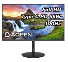 Монитор 27'' AOPEN 27SH2Ebmihux IPS, 1920x1080, 1 / 4ms, 250cd, 100Hz, 1xHDMI(1.4) + 1xType-C(65W) + Audio out, Speakers 1Wx2, FreeSync, H.Adj. 80   (by ACER)
