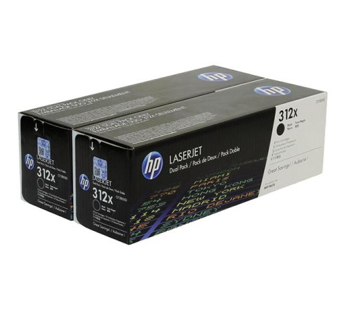 Тонер-картридж/ HP 312X Dual Pack High Yield Black Toner Cartridge Тонер-картридж/ HP 312X Dual Pack High Yield Black Toner Cartridge