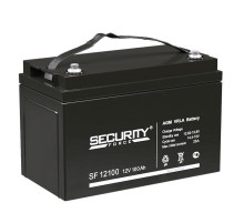 Аккумуляторная батарея/ SECURITY FORCE SF series battery, SF 12100, voltage 12V, capacity 100Ah (discharge 20 hours), max. discharge current (5 sec.) 50A, max. charging current 26A, lead-acid AGM type, M8 bolt terminals, LxWxH 330x172x216mm., weight 26.5