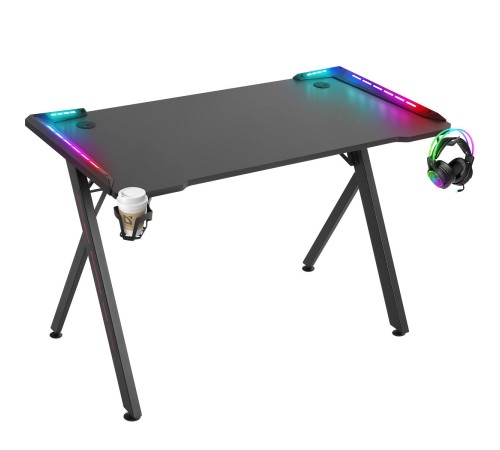 Defender Игровой стол Gamer RGB,подвес круж+гарн.,черн,120
