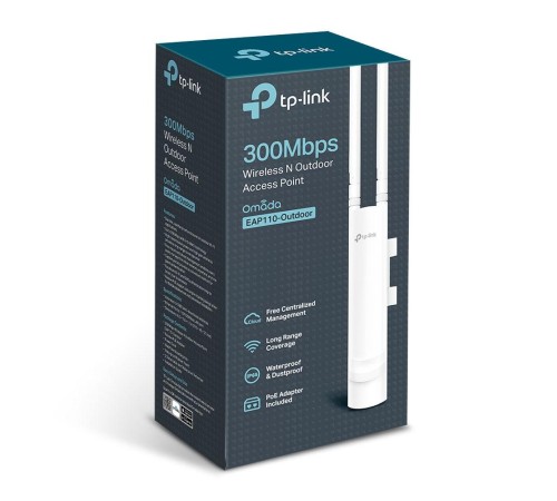 Точка доступа/ 300Mbps Wireless N Outdoor Access Point, 300Mbps at 2.4GHz, 802.11b/g/n, 1 10/100Mbps LAN, Passive PoE, Centralized Management (Wireless Controller Supported), 5dBi External Omni Antennas, Pole/wall Mounting Точка доступа/ 300Mbps Wireless N Outdoor Access Point, 300Mbps at 2.4GHz, 802.11b/g/n, 1 10/100Mbps LAN, Passive PoE, Centralized Management (Wireless Controller Supported), 5dBi External Omni Antennas, Pole/wall Mounting