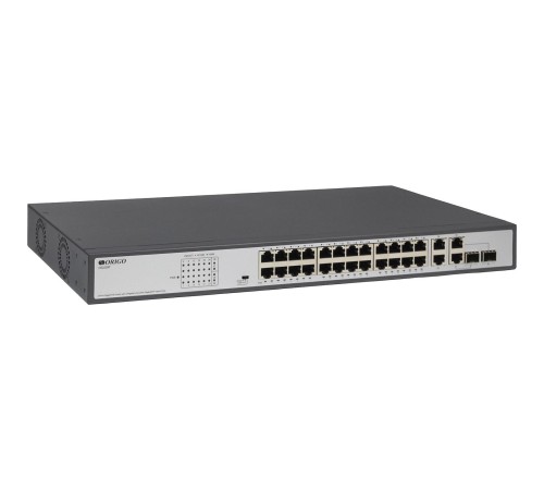 Коммутатор/ Unmanaged Switch 26x1000Base-T (24x1000Base-T PoE), 2xCombo 1000Base-T/SFP, PoE Budget 370W, Long-range PoE up to 250m, 19" w/brackets