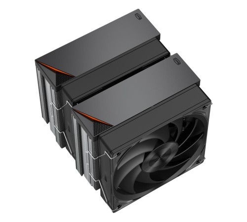 Кулер для процессора/ CPU Cooler PCCooler RZ620 (260W, 4-pin PWM, 157.5mm, Al/Cu, 6x6mm, 2x120mm, 86.73CFM, 32dBA, 2000RPM, S: 1851/1700/1200/115X, AM5/AM4, silver, black)