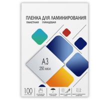 Пленка 303х426 (250 мик) 100 шт./ Пленка для ламинирования A3, 303х426 (250 мкм) глянцевая 100шт, ГЕЛЕОС [LPA3-250]