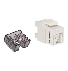 Модуль Модуль Keystone, RJ45, неэкранированный, кат.6, со встроенной шторкой, 180 градусов, белый